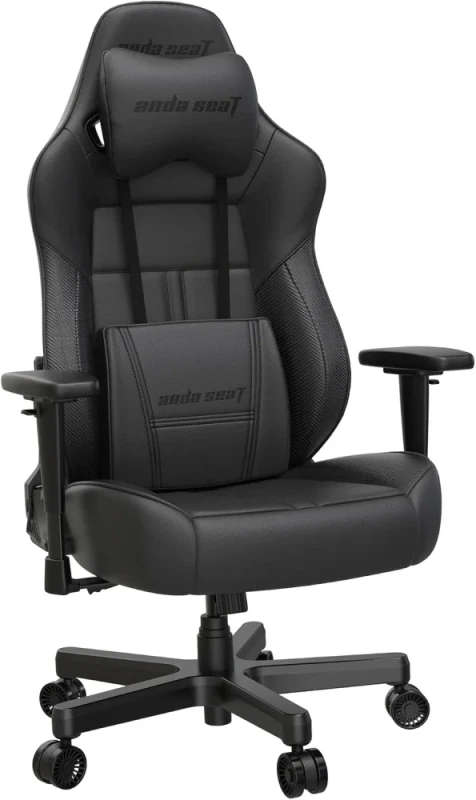 AndaSeat Dark Demon Dragon Pro Gaming Chair - Black PVC Leather, Ergonomic Design, Reclining Backrest, Adjustable Lumbar Support, Neck Pillow, High Backrest, Large Size - Featured Image