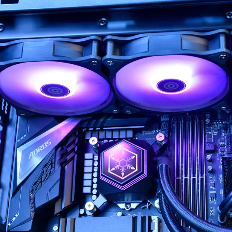 SilverStone Technology Permafrost PF240-ARGB V2 240mm All-in-One Liquid Cooler, SST-PF240-ARGB-V2,Black - Gallery Image