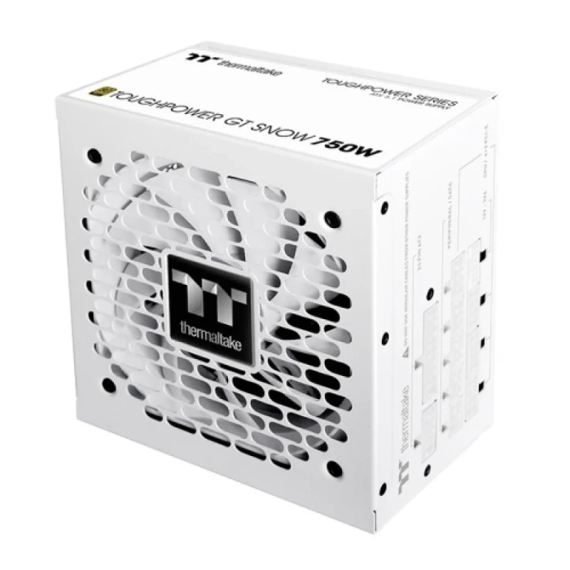 Thermaltake Toughpower GT 750W ATX 3.1 Snow Standard Power Supply; 80 Plus Gold Efficiency; Smart Zero Fan; Native 300W PCIe 5.1 Connector; PS-TPT-0750FNFAGU-W - Gallery Image