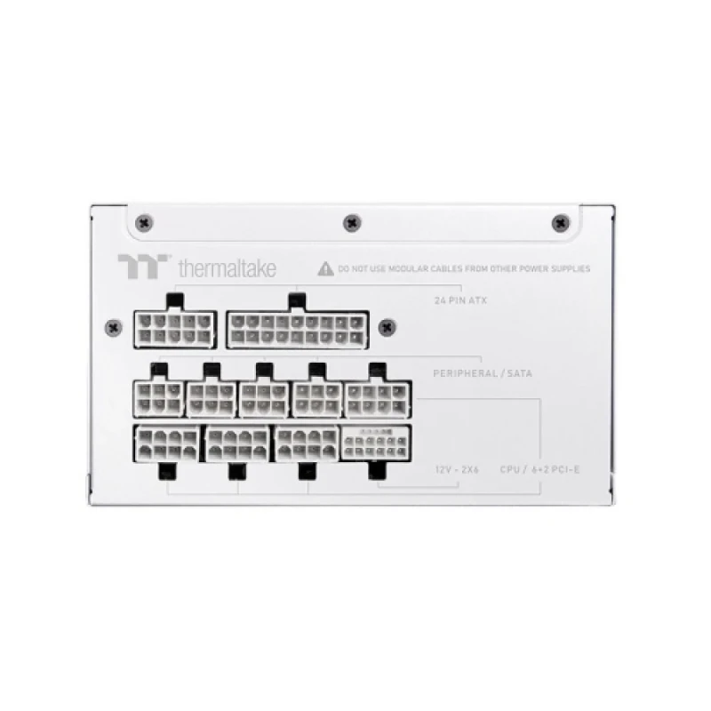 Thermaltake Toughpower GT 750W ATX 3.1 Snow Standard Power Supply; 80 Plus Gold Efficiency; Smart Zero Fan; Native 300W PCIe 5.1 Connector; PS-TPT-0750FNFAGU-W - Gallery Image