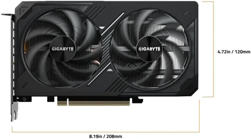GIGABYTE WindForce GeForce RTX 5060 Ti 8GB GDDR7 PCI Express 5.0 x8 ATX Graphics Card GV-N506TWF2MAX OC-8GD - Image 7