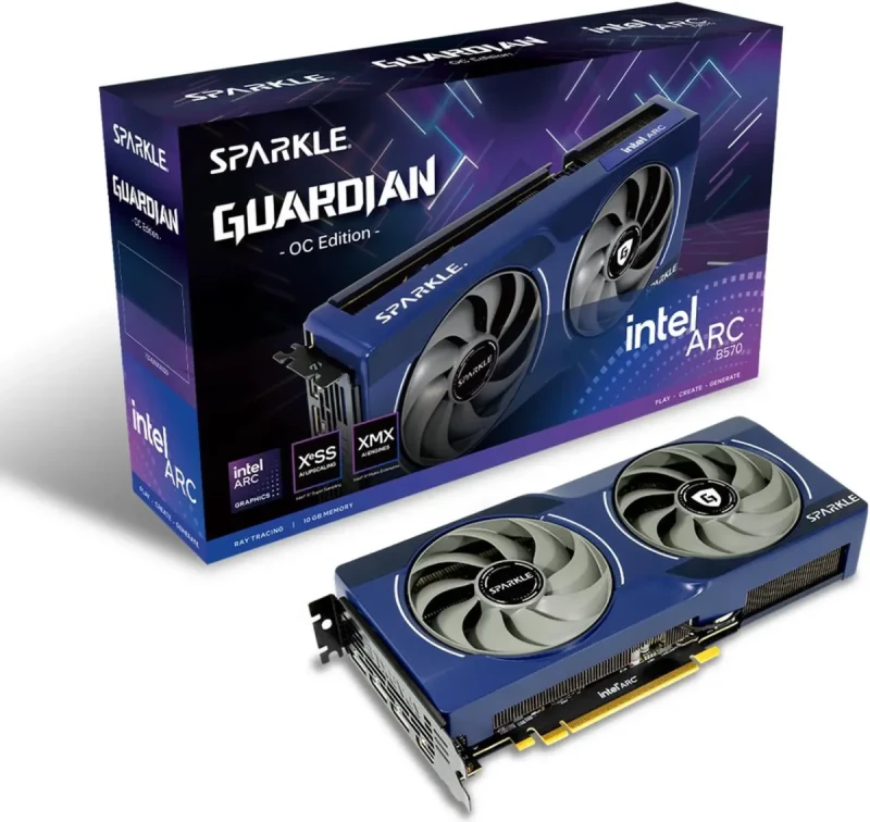 SPARKLE Intel Arc B570 GUARDIAN OC Graphics Card, 10GB GDDR6, TORN  Cooling 2.0, Axial Fan, Breathing Light, Metal Backplate, SB570G-10GOC, Intel Battlemage Graphics Card - Image 7