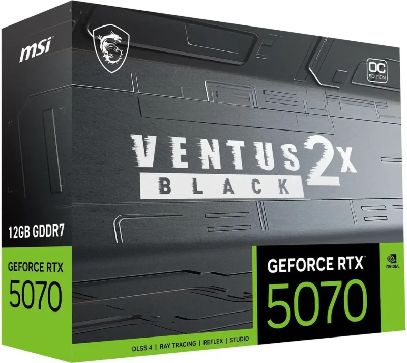 MSI Ventus GeForce RTX 5070 12GB GDDR7 PCI Express 5.0 ATX Video Card RTX 5070 12G VENTUS 2X OC BLACK - Image 11