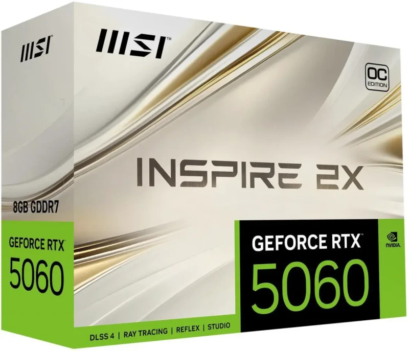 MSI INSPIRE GeForce RTX 5060 8GB GDDR7 PCI Express 5.0 x 16 (use x8) Graphics Card RTX 5060 8G INSPIRE 2X OC - Image 9