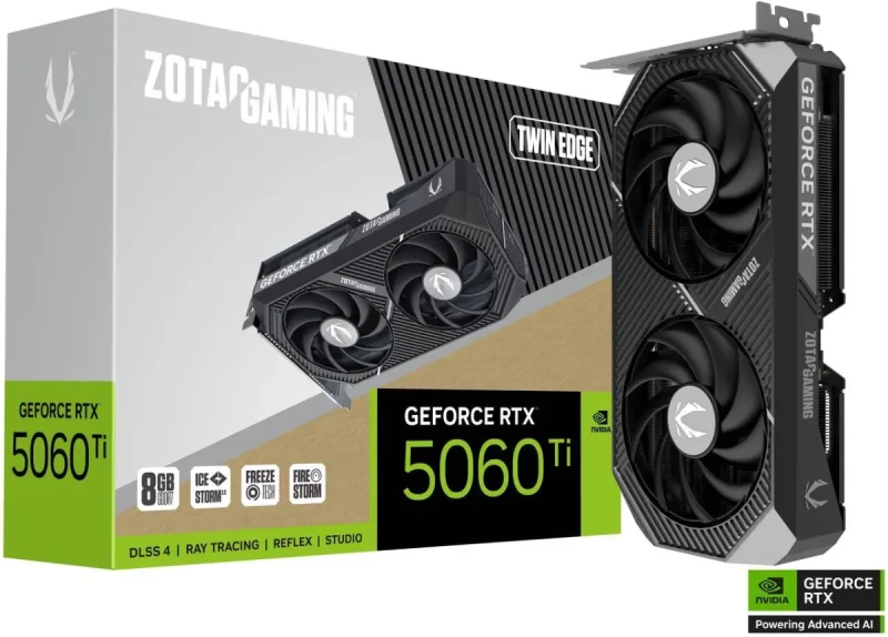 ZOTAC Twin Edge GeForce RTX 5060 Ti 8GB 128-Bit GDDR7 PCI Express 5.0 x8 DLSS 4.0 Graphics Card ZT-B50610E-10M - Image 7