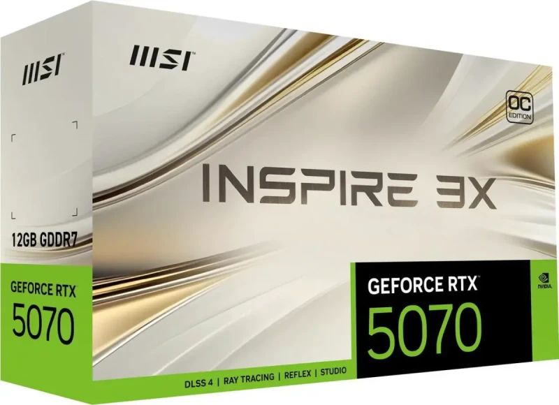 MSI INSPIRE GeForce RTX 5070 12GB GDDR7 PCI Express 5.0 Graphics Card RTX 5070 12G INSPIRE 3X OC - Image 10