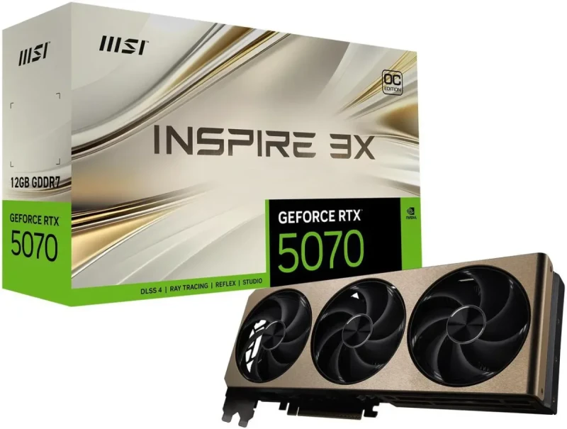 MSI INSPIRE GeForce RTX 5070 12GB GDDR7 PCI Express 5.0 Graphics Card RTX 5070 12G INSPIRE 3X OC - Image 11