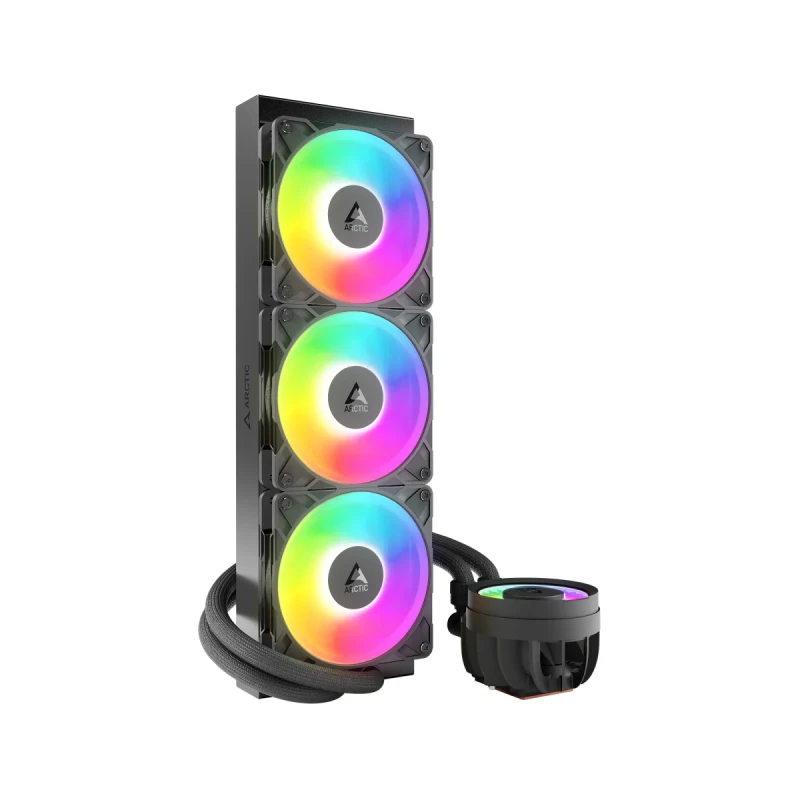ARCTIC Liquid Freezer III 360 Pro A-RGB Black – 360mm AIO Liquid Cooler, 3x P12 PWM PST A-RGB Fans + 60mm VRM Fan, Addressable RGB, Intel LGA1700/1851 & AMD AM4/AM5 - Gallery Image