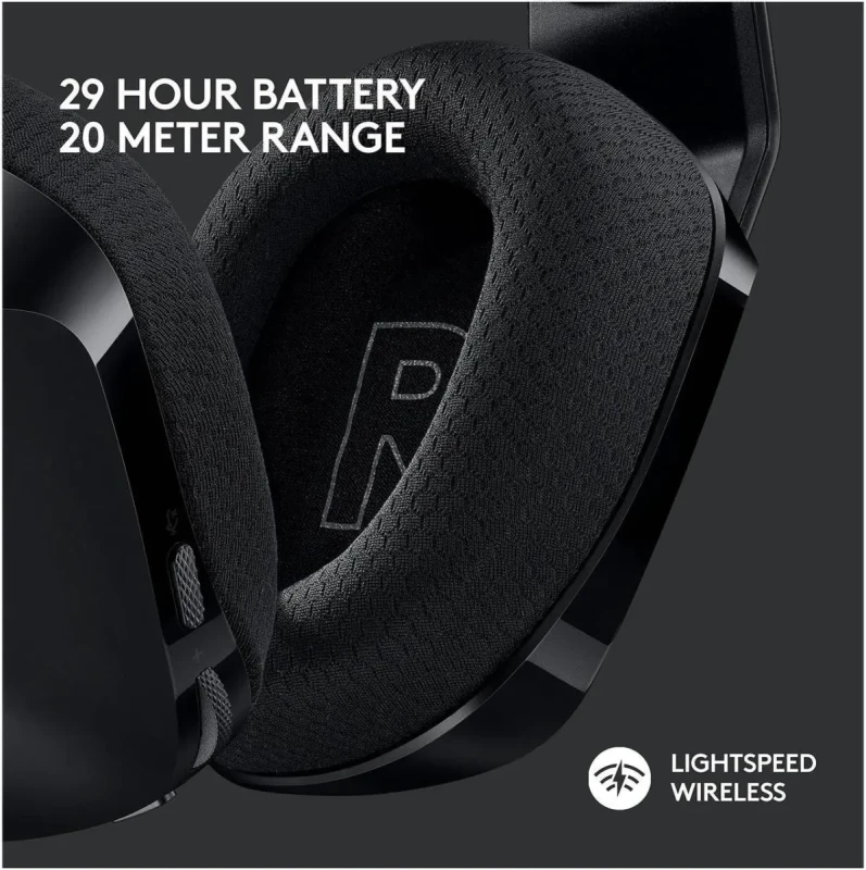 Logitech G733 Lightspeed Wireless Gaming Headset with Suspension Headband, Lightsync RGB, Blue VO!CE mic technology and PRO-G audio drivers - Black - Image 4