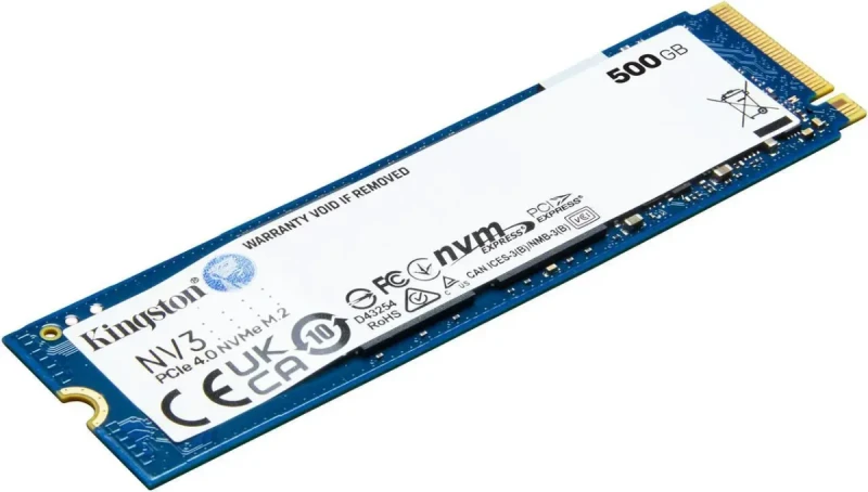 Kingston NV3 M.2 2280 500GB PCIe 4.0 x4 NVMe Internal Solid State Drive (SSD) SNV3S/500G up to Up to 6000 MB/s - Image 2