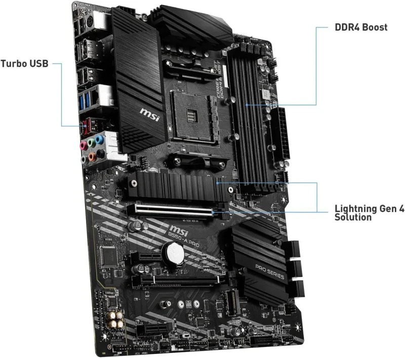 MSI PRO B550-A PRO AM4 AMD B550 USB 3.0 ATX AMD Motherboard - Image 5