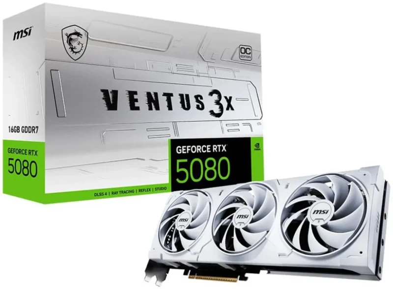 MSI Ventus GeForce RTX 5080 16GB GDDR7 PCI Express 5.0 Graphics Card RTX 5080 16G VENTUS 3X OC WHITE - Image 8