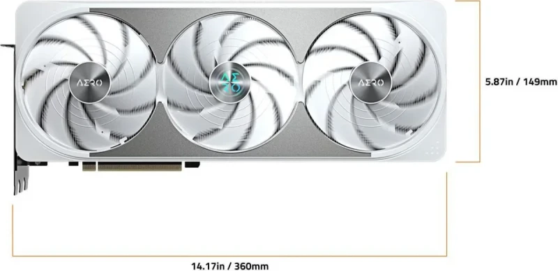 GIGABYTE AERO GeForce RTX 5070 Ti 16GB GDDR7 PCI Express 5.0 ATX Graphics Card GV-N507TAERO OC-16GD - Image 6