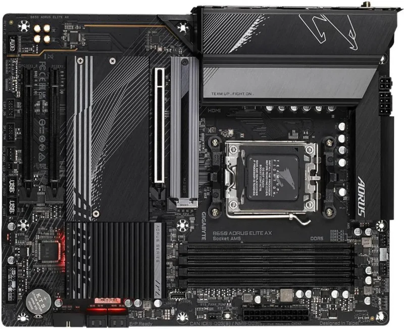 GIGABYTE B650 AORUS ELITE AX AM5 LGA 1718 AMD B650 ATX Motherboard DDR5, M.2, PCIe 5.0, USB 3.2 Gen2X2 Type-C, WiFi 6E, 2.5GbE LAN, Q-Flash Plus, EZ-Latch - Image 6