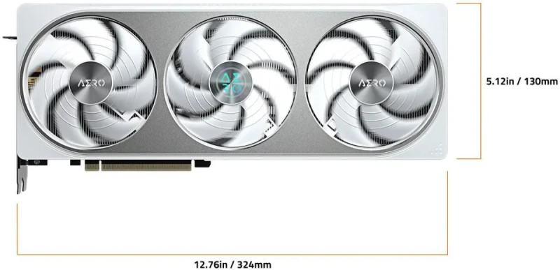 GIGABYTE AERO GeForce RTX 5070 12GB GDDR7 PCI Express 5.0 ATX Graphics Card GV-N5070AERO OC-12GD - Image 6