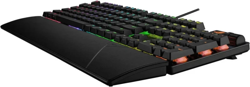 ASUS ROG Strix Scope II X 100% Gaming Keyboard, hot-swappable pre-lubed NX Snow V2 Mechanical switches, Multifunction Controls, PBT doubleshot keycaps, Silicone dampening Foam, and a Wrist Rest - Image 3