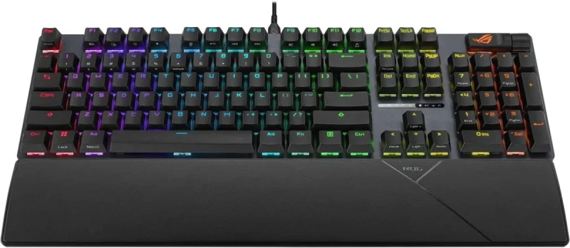 ASUS ROG Strix Scope II X 100% Gaming Keyboard, hot-swappable pre-lubed NX Snow V2 Mechanical switches, Multifunction Controls, PBT doubleshot keycaps, Silicone dampening Foam, and a Wrist Rest - Image 8