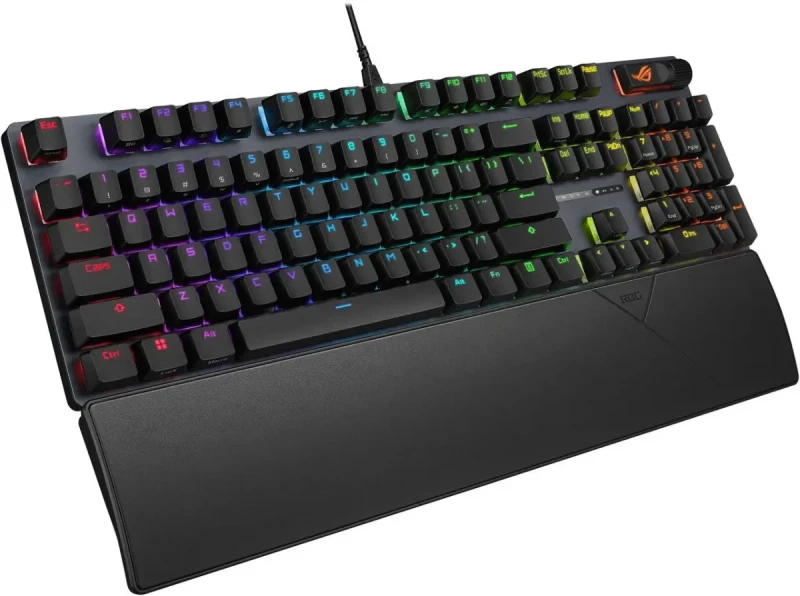 ASUS ROG Strix Scope II X 100% Gaming Keyboard, hot-swappable pre-lubed NX Snow V2 Mechanical switches, Multifunction Controls, PBT doubleshot keycaps, Silicone dampening Foam, and a Wrist Rest - Image 9