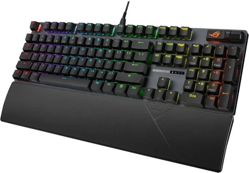 ASUS ROG Strix Scope II X 100% Gaming Keyboard, hot-swappable pre-lubed NX Snow V2 Mechanical switches, Multifunction Controls, PBT doubleshot keycaps, Silicone dampening Foam, and a Wrist Rest - Image 10