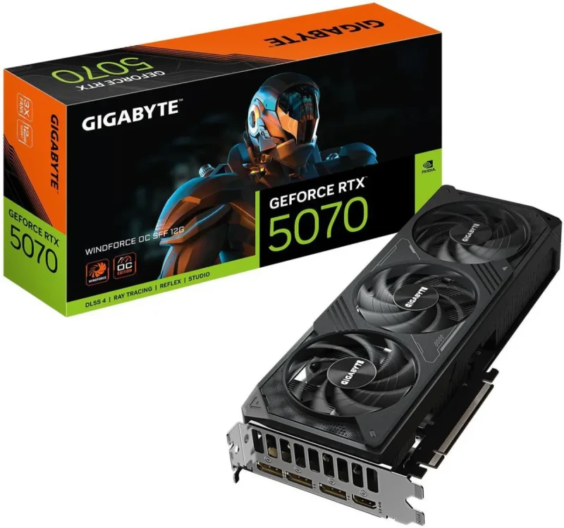 GIGABYTE WindForce GeForce RTX 5070 12GB GDDR7 PCI Express 5.0 ATX Graphics Card GV-N5070WF3OC-12GD - Image 8