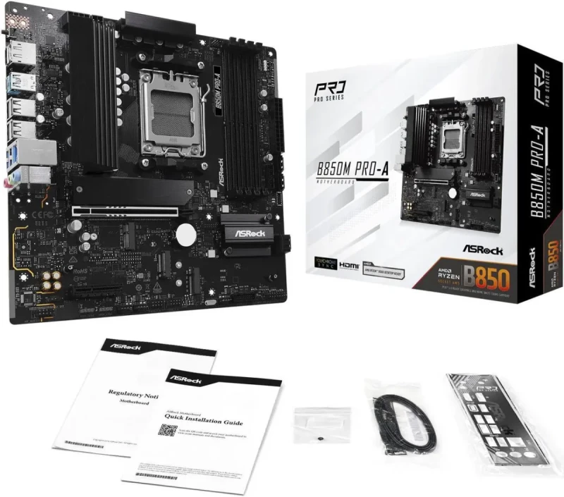 ASRock B850M Pro-A AM5 AMD B850 Micro ATX Motherboard - Image 7