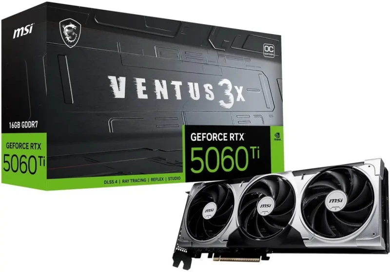 MSI Ventus GeForce RTX 5060 Ti 16GB GDDR7 PCI Express 5.0 x 16 (use x8) Graphics Card RTX 5060 Ti 16G VENTUS 3X OC - Image 8