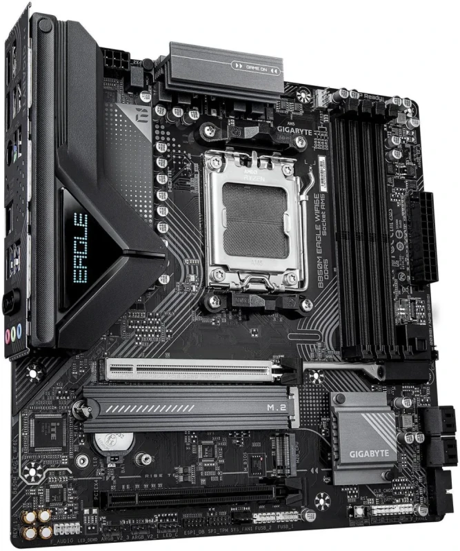 GIGABYTE B850M EAGLE WIFI6E AMD AM5 Motherboard, M-ATX, DDR5, 2x M.2, PCIe 5.0, USB-C, USB 3.2 Gen 2, WIFI6E, 2.5GbE LAN, EZ-Latch, Wi-Fi EZ-Plug - Image 3