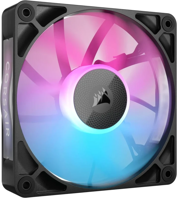 CORSAIR iCUE Link RX120 RGB 120mm PWM Fans with iCUE Link System Hub - Magnetic Dome Bearing - Triple Pack - Black - Image 2