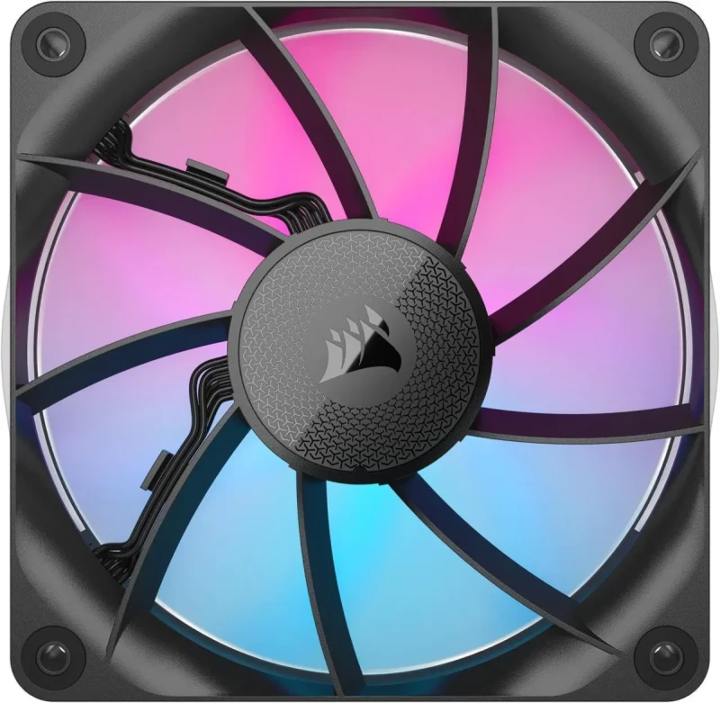 CORSAIR iCUE Link RX120 RGB 120mm PWM Fans with iCUE Link System Hub - Magnetic Dome Bearing - Triple Pack - Black - Image 6