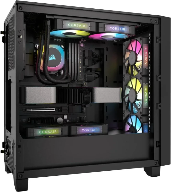 CORSAIR iCUE Link RX120 RGB 120mm PWM Fans with iCUE Link System Hub - Magnetic Dome Bearing - Triple Pack - Black - Image 13