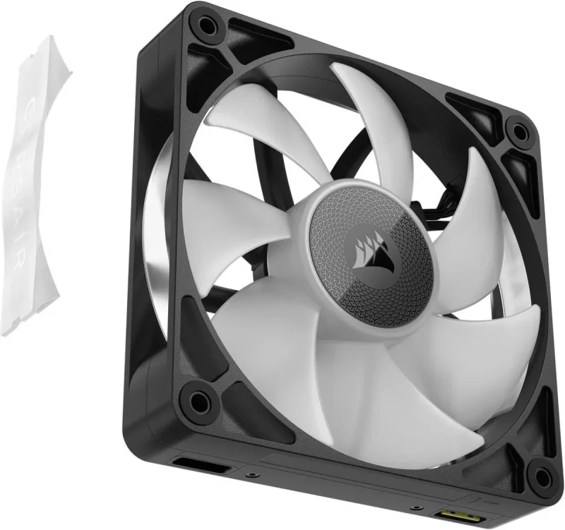 CORSAIR iCUE Link RX120 RGB 120mm PWM Fans with iCUE Link System Hub - Magnetic Dome Bearing - Triple Pack - Black - Image 18