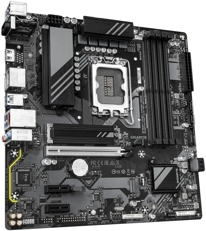 GIGABYTE B760M DS3H WIFI6E GEN5 LGA 1700 Intel B760 M-ATX Motherboard with DDR5, M.2, PCIe 5.0, USB 3.2 Gen 2 Type-C, WIFI6E 2.5GbE LAN, WIFI EZ-Plug, PCIe EZ-Latch - Image 3