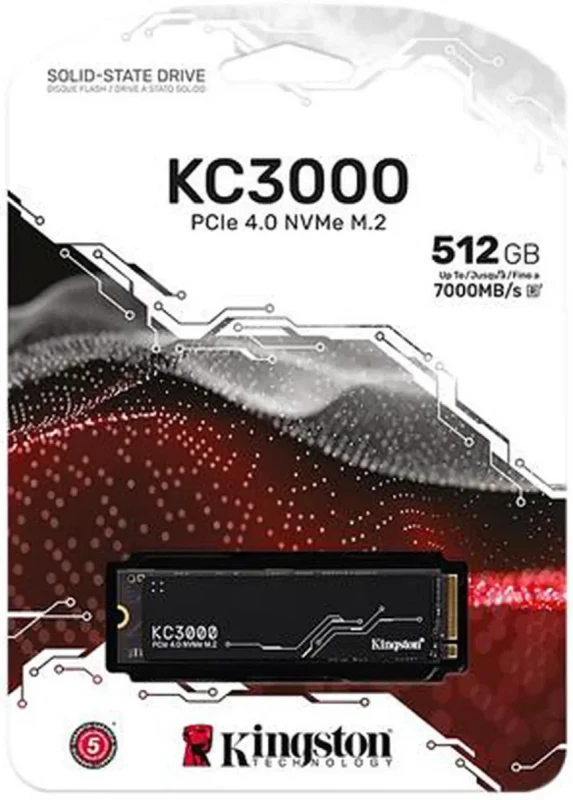 Kingston KC3000 M.2 2280 512GB PCIe 4.0 x4 NVMe 3D TLC Internal Solid State Drive (SSD) SKC3000S/512G - Image 3