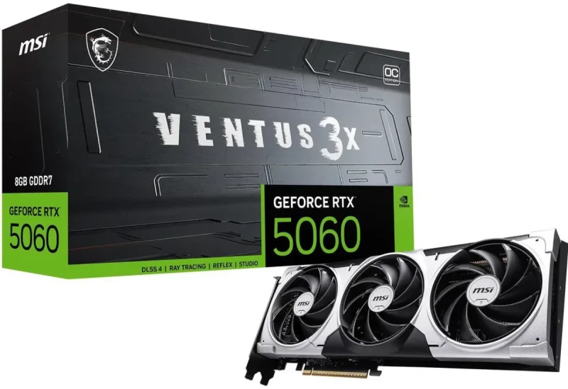 MSI Ventus GeForce RTX 5060 8GB GDDR7 PCI Express 5.0 x 16 (use x8) Graphics Card RTX 5060 8G VENTUS 3X OC - Image 10