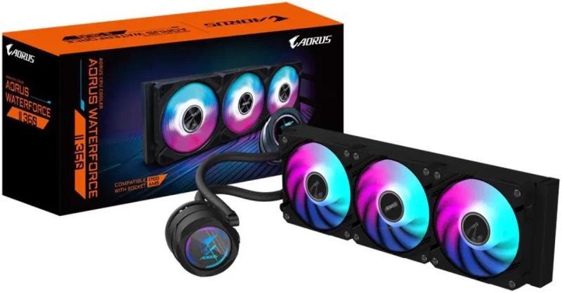 AORUS WATERFORCE II 360 Liquid CPU Cooler, 360mm Radiator with 3x120mm low noise ARGB Fans, compatible with Intel LGA1700, 1851 and AMD AM5 (GP-AORUS WATERFORCE II 360 G2) - Image 5