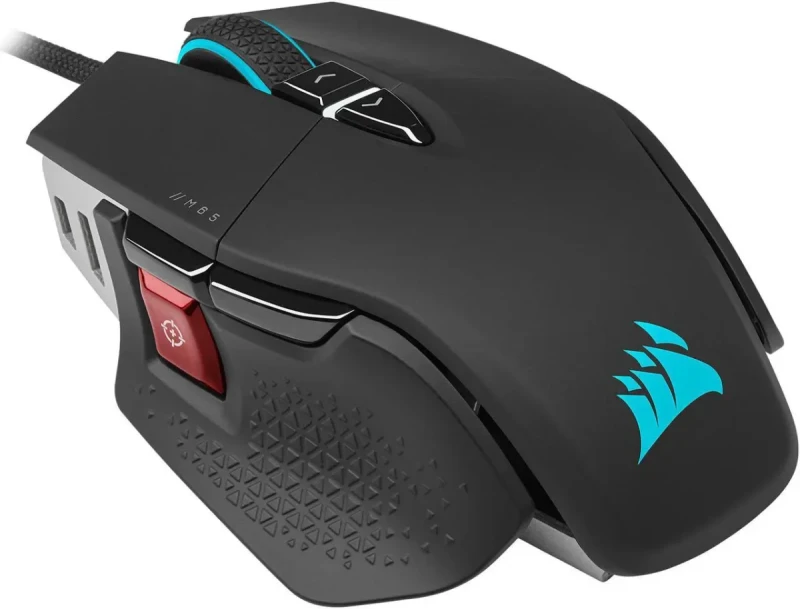 Corsair M65 RGB Ultra Tunable FPS Gaming Mouse Marksman 26,000 DPI Optical Sensor, Optical Switches, AXON Hyper-Processing Technology, Sensor Fusion Control, Tunable Weight System - Black - Image 2