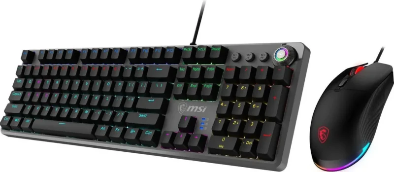 MSI Forge GK310 Mechanical Gaming Keyboard & Mouse Combo w/ Magnetic Cover - Hot Swappable Mechanical Red Switches, RGB, Ergonomic, Anti-GHOSTING, Angle-Adjustable - Image 3