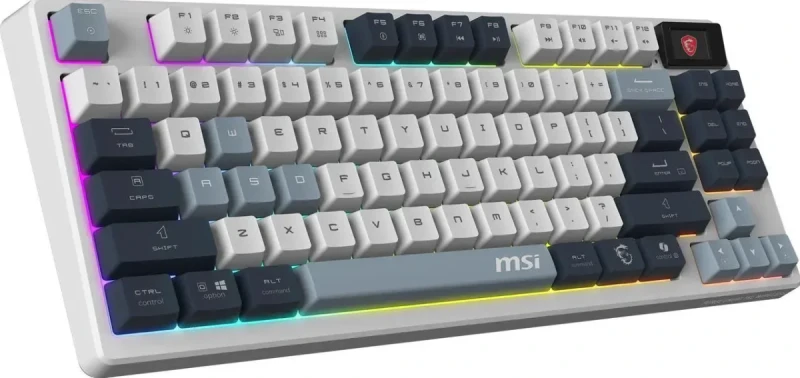 MSI Forge GK600 TKL Wireless Gaming Keyboard - Mechanical Linear Switches, Dye-Sublimated PBT Keycaps, Anti-Slip Base, RGB, USB 2.0, Bluetooth, 2.4 GHz - White - Image 3