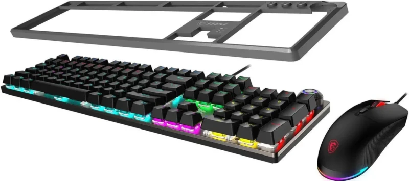 MSI Forge GK310 Mechanical Gaming Keyboard & Mouse Combo w/ Magnetic Cover - Hot Swappable Mechanical Red Switches, RGB, Ergonomic, Anti-GHOSTING, Angle-Adjustable - Image 5