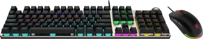 MSI Forge GK310 Mechanical Gaming Keyboard & Mouse Combo w/ Magnetic Cover - Hot Swappable Mechanical Red Switches, RGB, Ergonomic, Anti-GHOSTING, Angle-Adjustable - Image 6