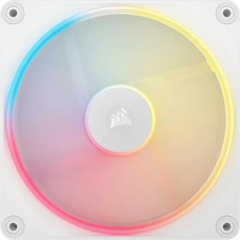CORSAIR iCUE LINK LX140-R RGB 140mm PWM Reverse Fans Starter Kit - White - Reverse Fan Blade - Dual Light Loops - Easy iCUE LINK Connectivity - Magnetic Dome Bearing - Image 5