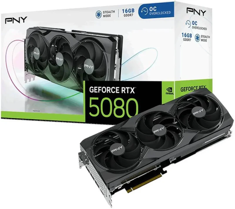 PNY GeForce RTX 5080 OC 16GB 256-Bit GDDR7 DLSS 4.0 PCI Express 5.0 x16 Graphics Card VCG508016TFXPB1-O - Image 9