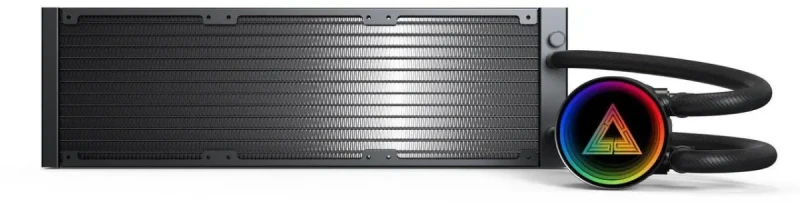 MONTECH LightFlow ARGB 360 CPU Liquid Cooler, 360mm AIO with Infinity Mirror Design, 3100RPM Pump, 3x120mm ARGB Fans, Intel & AMD Support (Black) - Image 5