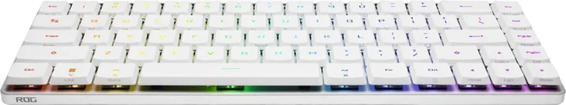 ASUS ROG Falchion RX Low Profile 65% Compact Wireless Gaming Keyboard, Pre-lubed ROG RX Blue Low-Profile Optical Switches, Tri-mode Connection, MacOS Support, ABS Keycaps, RGB-White - Image 5