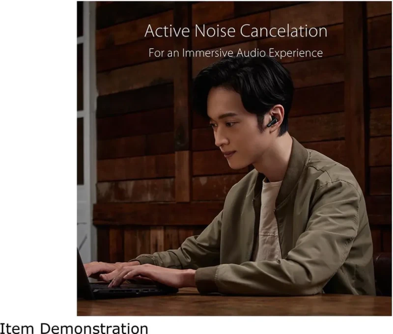 ASUS ROG Cetra True Wireless Gaming Headphones (Low-Latency Bluetooth Earbuds, Active Noise Cancelation, 27-Hour Battery Life, IPX4 Water Resistance, Wireless Charging)- Black - Image 6