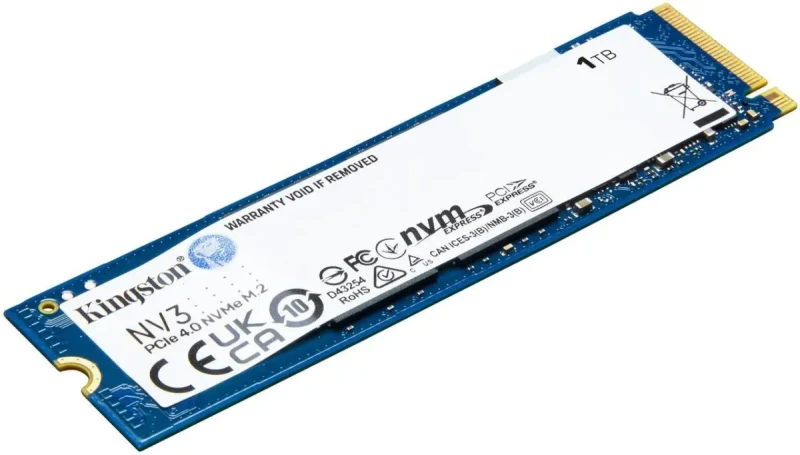 Kingston NV3 M.2 2280 1TB PCIe 4.0 x4 NVMe Internal Solid State Drive (SSD) SNV3S/1000G  Up to 6000 MB/s - Image 2