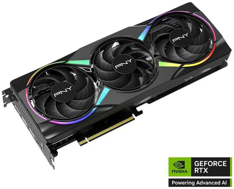 PNY ARGB OC GeForce RTX 5060 Ti DLSS 4.0 PCI Express 5.0 x8 8GB 128-Bit GDDR7 DLSS 4.0 Graphics Card RTX 5060 Ti 8GB Triple Fan ARGB OC VCG5060T8TFXXPB1-O - Image 2