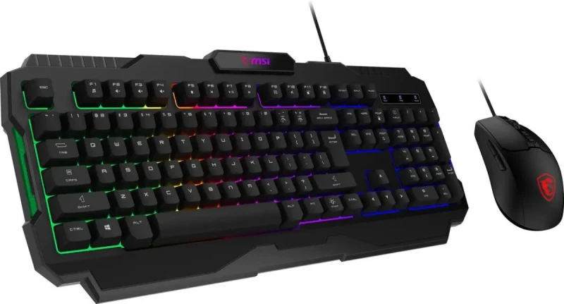 MSI Forge GK100 Combo – Gaming RGB Keyboard & Mouse Set, 19-Key Anti-Ghosting, 6400 DPI Optical Sensor, 6-Mode RGB, up to 6,400 DPI, Black - Image 3