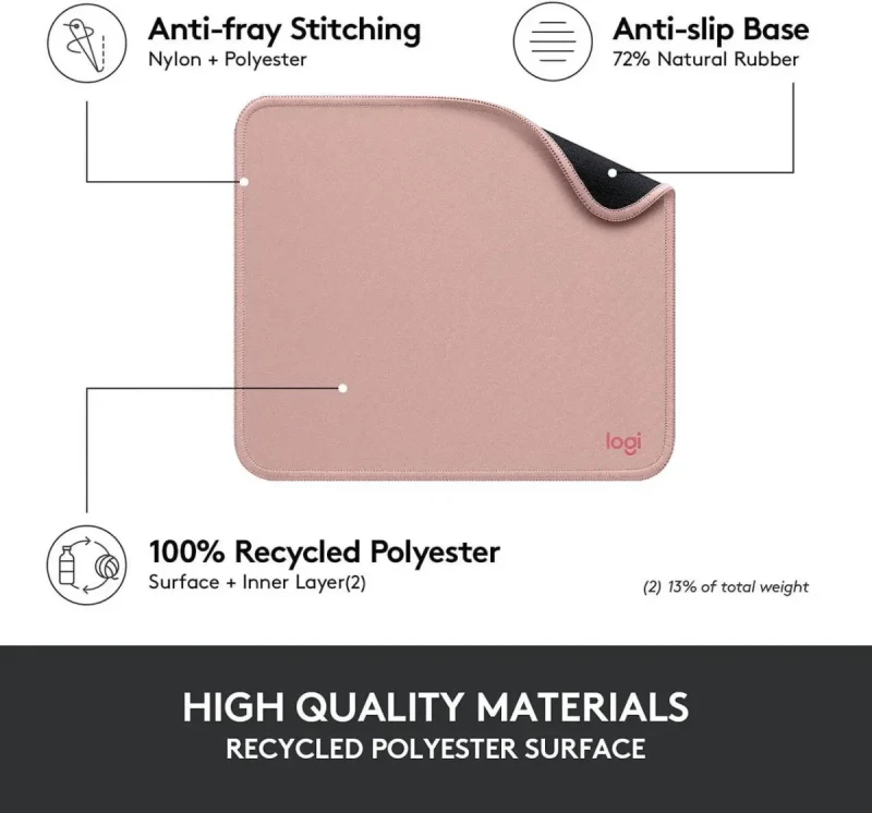 Logitech Mouse Pad - Dark Rose - Image 13