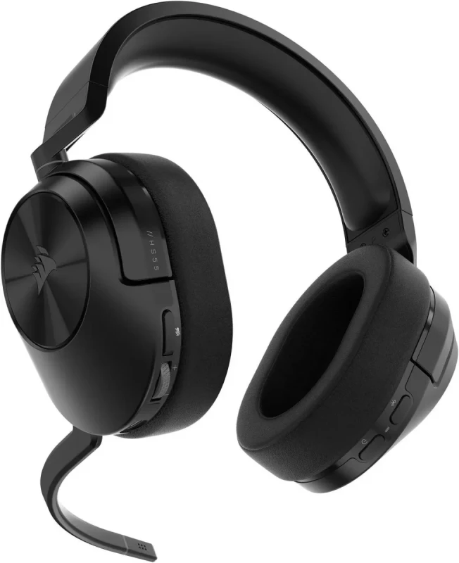 CORSAIR HS55 WIRELESS Multiplatform Lightweight Gaming Headset With Bluetooth - Dolby 7.1 Surround Sound - iCUE Compatible - PC, PS5, PS4, Nintendo Switch, Mobile - Black - Image 9